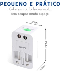 Adaptador de Tomada Universal 3 Pinos Bivolt para Viagem Internacional - Prime Tech - imagem 4