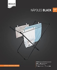 Varal de Chão em Aço Nápoles Black Secalux - Sem Abas, Moderno e Resistente - imagem 3