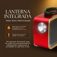 Rádio Retrô Bluetooth A-3188: Som Clássico com Tecnologia Moderna | USB, SD, Aux, AM/FM/SW, Bateria Recarregável e Lanterna - imagem 4