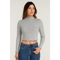 Blusa Tricot Feminina Gola Alta Polo Wear: Estilo e Conforto no Frio - imagem 1