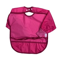 Babador Manga Longa Liso (Pink) - BLW impermeável - imagem 3