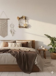 Decoração Rústica Artesanal em Madeira, Sisal e Palha de Milho - Estilo Boho Único - imagem 2