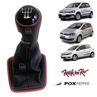 Kit Manopla de Câmbio Bola + Coifa Vermelha Esportiva para VW Fox (2011-2018) - imagem 5