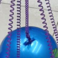 Bola Vinil Tema Dragão Azul/Rosa com Cordão Mola – Kit 6 Unidades - imagem 1
