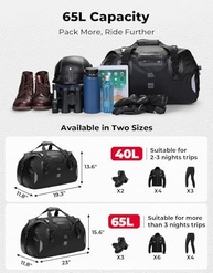 Bolsa Moto KEMIMOTO 40L: Aventura Impermeável e Segura para Sua Viagem - imagem 4