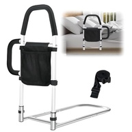 Grade de Cama para Idoso com Alças Dobráveis e Bolsos de Armazenamento - Segurança e Conforto na Cama - imagem 2