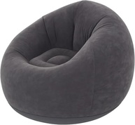 Sofá Poltrona Puff Inflável Deluxe Aveludado Gigante - Impermeável, 100kg, com Bomba Inclusa - imagem 2