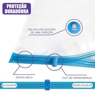 Kit 10 Sacos a Vácuo com Aroma Lavanda 50x60cm + Bomba | Organize Malas e Guarda-Roupas com Estilo - imagem 5