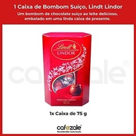 1 Caixa de 75g, Bombons de Chocolate Suiço, Lindt Lindor - imagem 2