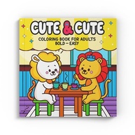 Cute & Cute Coloring Book for Adults: 32 Ilustrações Fofas para Relaxar e Criar - imagem 4