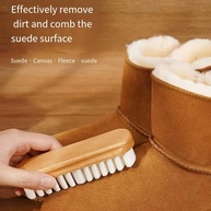 Escova de Camurça Profissional com Borda de Borracha - Limpeza e Restauração Suave para Sapatos e Estofados - imagem 1