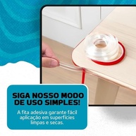 DUPIN Kit Protetor de Bordas para Móveis 3m - Silicone Vermelho Anti-Impacto - imagem 5