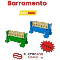 Kit Borneira barramento com suporte para trilho 1 neutro + 1 terra 7 polos - imagem 5