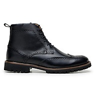 Bota Brogue Couro Preto: Elegância Artesanal - imagem 1