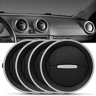 Kit Difusor de Ar Premium para Gol, Voyage e Saveiro G5/G6 - Borda e Botão Prata - imagem 1