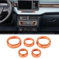 Kit 5 Capas Botão Ar Condicionado Ford Maverick 2022-2024 - Estilo Mech Laranja - imagem 2