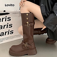 Botas Lovito Plataforma: Estilo Retrô e Conforto - imagem 1