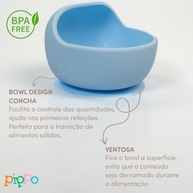 Kit Bowl de Silicone Azul com Talheres Ergonômicos para Bebês | Seguro, Sustentável e Divertido - imagem 5