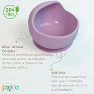 Kit Bowl de Silicone Violeta com Talheres Seguros para Bebês - Pippo - imagem 5