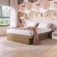 Cama Box Casal Queen com Baú Cb1160 158x198cm Haste Articulável Aço Marrom - Art In Móveis - imagem 3