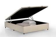 Box Baú Premium em Linho Bege para Cama Casal - Design Sofisticado e Funcionalidade - imagem 2