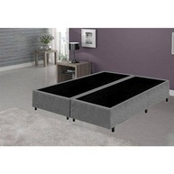 Cama Box Casal Bipartido em Suede Cinza - Conforto e Estilo Moderno - imagem 3