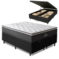 Cama Box Baú King com Colchão Molas Ensacadas e Pillow Top - Conforto Premium 193x203cm - imagem 2