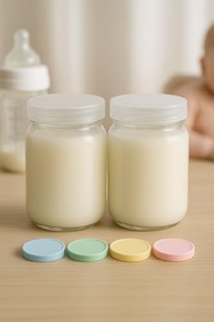 Kit 5 Potes de Vidro 267ml com Tampa BPA Free - Ideal para Leite Materno e Papinhas - imagem 4