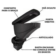 Apoio de Braço Premium Courvin Grafite Sem Costura para Nissan Kicks (Todos os Modelos) - imagem 4