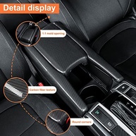 Kit 3 Peças Fibra de Carbono: Console Central e Apoio de Braço para Honda Civic 10ª Geração (2016-2021) - imagem 5