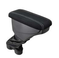 Apoio de Braço Premium para Ford Ka (2015+) - Conforto e Estilo em Tecido Preto com Costura Branca - imagem 2