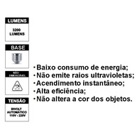 Kit 5 Lâmpadas LED Bulbo 40W Luz Branca Fria 6500K - Iluminação Potente e Econômica - imagem 5