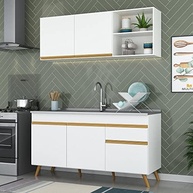 Cozinha Compacta Veneza Gw Multimóveis com Balção e Armários Branca – Design Moderno e Espaço Otimizado - imagem 2