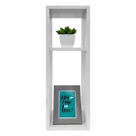 Mesa de Cabeceira Pequena 20x20x60cm Branca - Ideal para Quarto e Sala - imagem 1