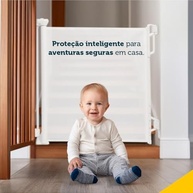 Grade Retrátil Safety 1st SafeSlide Branca - Segurança Inteligente para Escadas - imagem 5