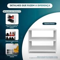 Sapateira Moderna Branca 50x40x25cm - Organize seu Espaço com Estilo - imagem 5