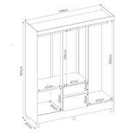 Guarda-Roupas Casal 6 Portas com 2 Gavetas Flash Branco - Organize seu Quarto com Estilo e Funcionalidade - imagem 5