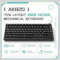 Teclado Mecânico Attack Shark x Ajazz AK820 75% CNC - Hot-Swap, RGB Branco, PBT Premium - imagem 3