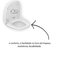Assento Sanitário Fit Plus Soft Close com Sistema Antibacteriano – Polipropileno Premium Branco - imagem 5