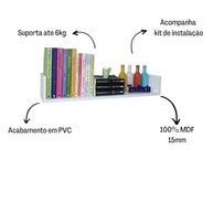 Prateleiras para Livros em MDF Branco - Design Moderno e Versátil - imagem 5
