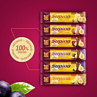 Banana Brasil Barra De Frutas Supino Zero Banana E Açai Com Cobertura Chocolate Ao Leite Com 20 Unidades De 24 G - imagem 1