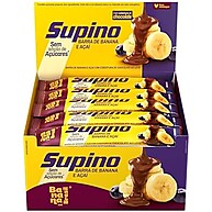 Banana Brasil Barra De Frutas Supino Zero Banana E Açai Com Cobertura Chocolate Ao Leite Com 20 Unidades De 24 G - imagem 2