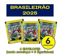 Kit 6 Envelopes Figurinhas Brasileirão 2025: Colecione os Craques do Futebol! - imagem 1