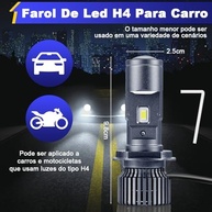 Lâmpada LED H4 Ultra Brilhante 10000LM - Iluminação Superior e Durabilidade Garantida - imagem 3