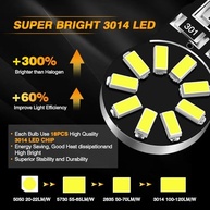 Auxbeam Lâmpadas LED T10 W5W 194 Canbus Super Brilhantes 6000K - Pacote com 10 - imagem 3