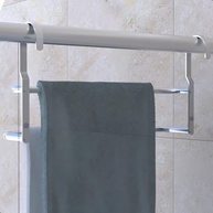 Suporte Duplo Porta Toalhas Toalheiro para Box 60cm - Metal Cromo Turin com Acabamento Alto Brilho - imagem 3