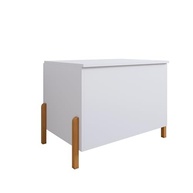 Baú Infantil Organizador de Brinquedos com Pé de Madeira Maciça Branco - Kids - imagem 5