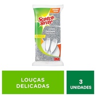 Scotch-Brite 3M Esponja Prateada - Pacote com 3 Unidades para Limpeza Eficiente e Segura - imagem 4