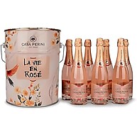 Espumante Rosé Brut Casa Perini: 7 Garrafas C/ Balde - imagem 2