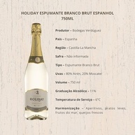 Holiday Espumante Branco Brut Espanhol 750Ml - imagem 4